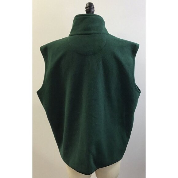 Mens Green Fleece Vest Size Large - Picture 2 of 2